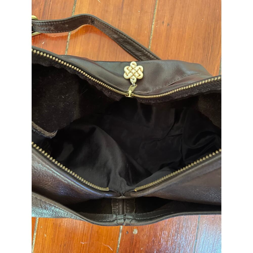 Victoria Leather Co. Vintage Genuine Leather Shoulder Bag Satchel Brown USA Made - Picture 6 of 7